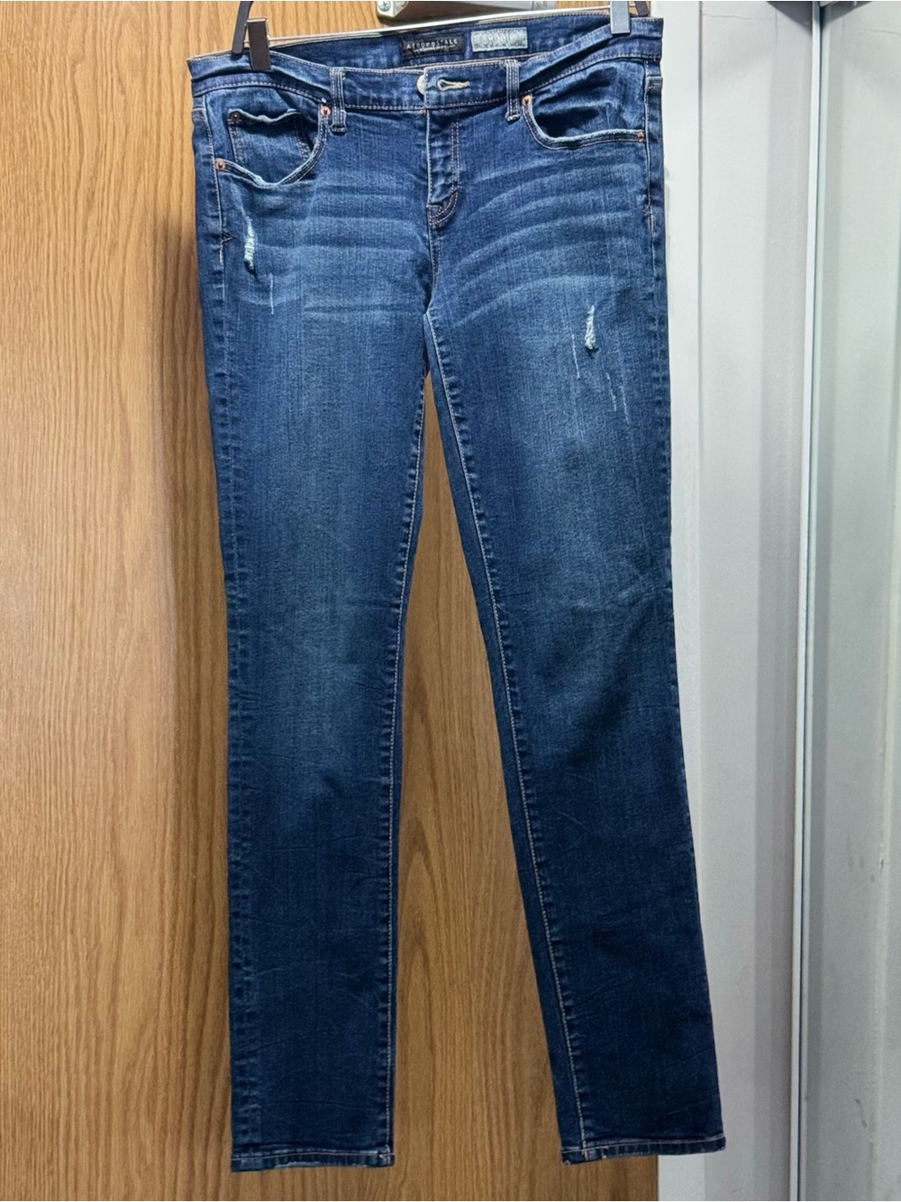 Aeropostale Dark Blue Skinny Stretched Denim  Size 10 Regular Distressed